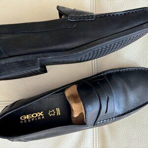 Black Italian Leather Loafers, size 13, Never Worn